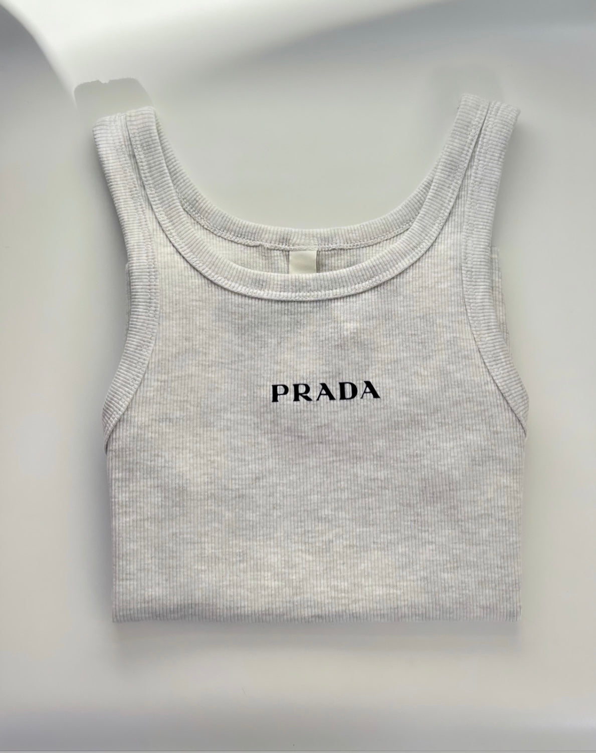 •PRDA Grey Ribbed Vest•